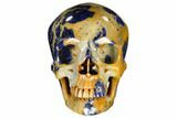 Realistic, Polished Sodalite Skull #116491-2